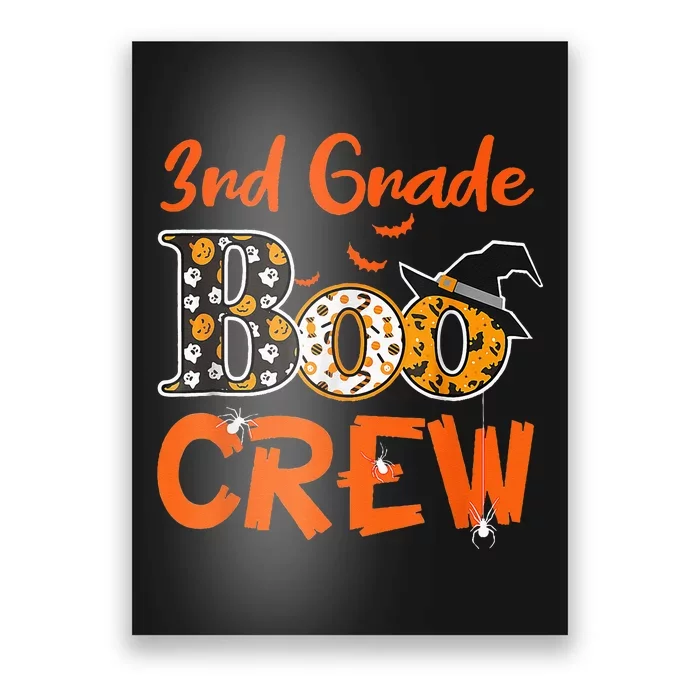 3rd Grade Boo Crew Halloween Gifts Teachers Students Costume Poster