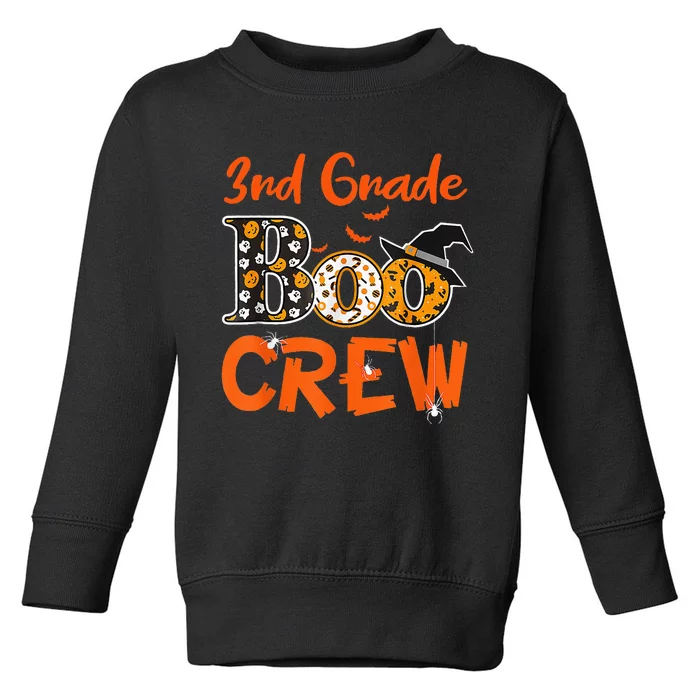 3rd Grade Boo Crew Halloween Gifts Teachers Students Costume Toddler Sweatshirt