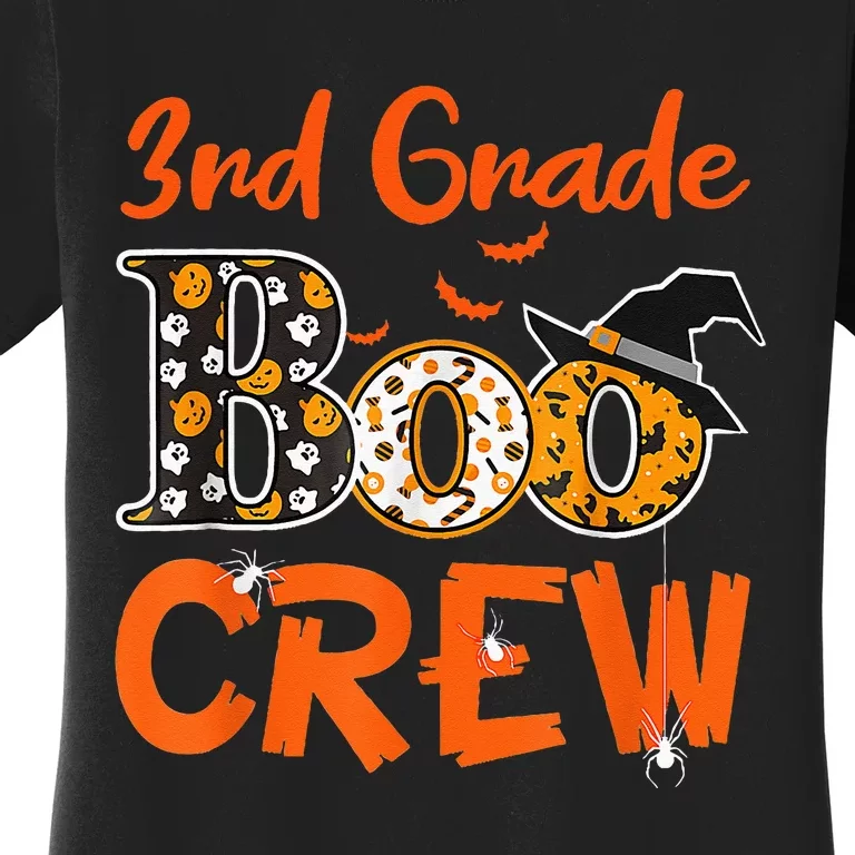 3rd Grade Boo Crew Halloween Gifts Teachers Students Costume Women's T-Shirt