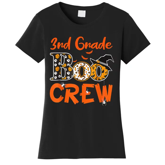 3rd Grade Boo Crew Halloween Gifts Teachers Students Costume Women's T-Shirt