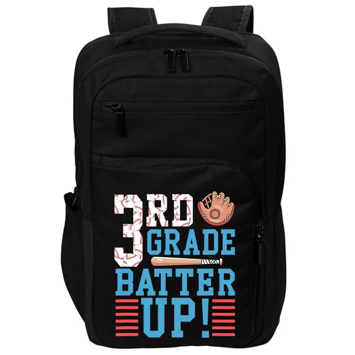 3rd Grade Back To School 3rd Grade Batter Up Baseball Impact Tech Backpack