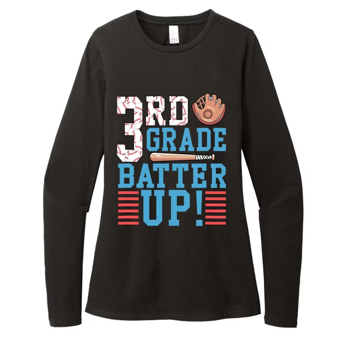 3rd Grade Back To School 3rd Grade Batter Up Baseball Womens CVC Long Sleeve Shirt