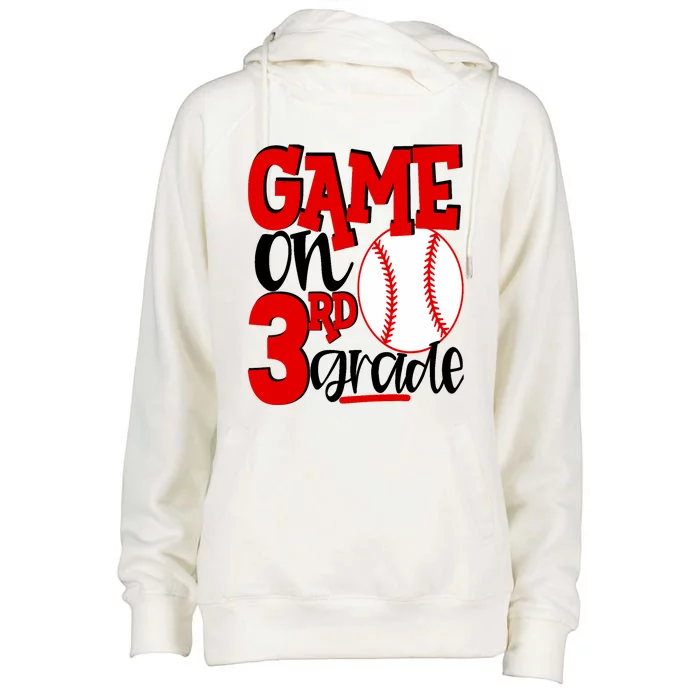 3rd Grade Baseball Player Boy 1st Day Of School Womens Funnel Neck Pullover Hood