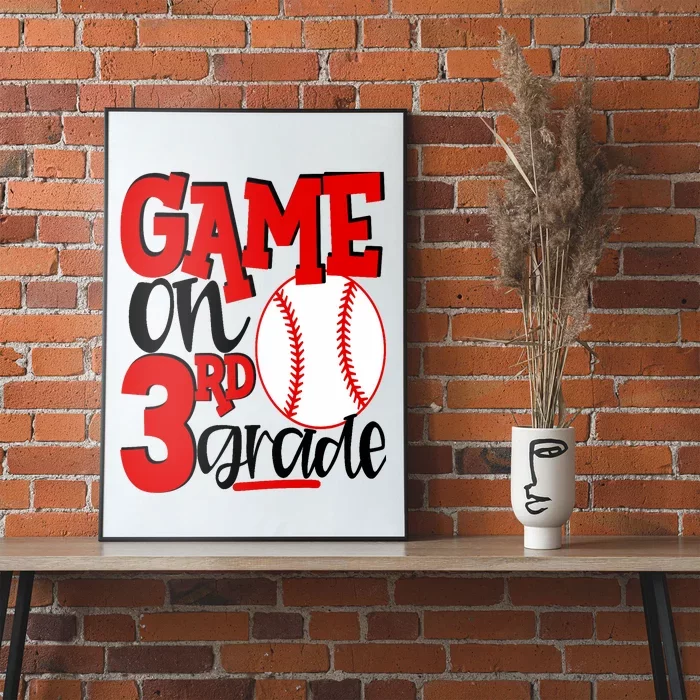 3rd Grade Baseball Player Boy 1st Day Of School Poster