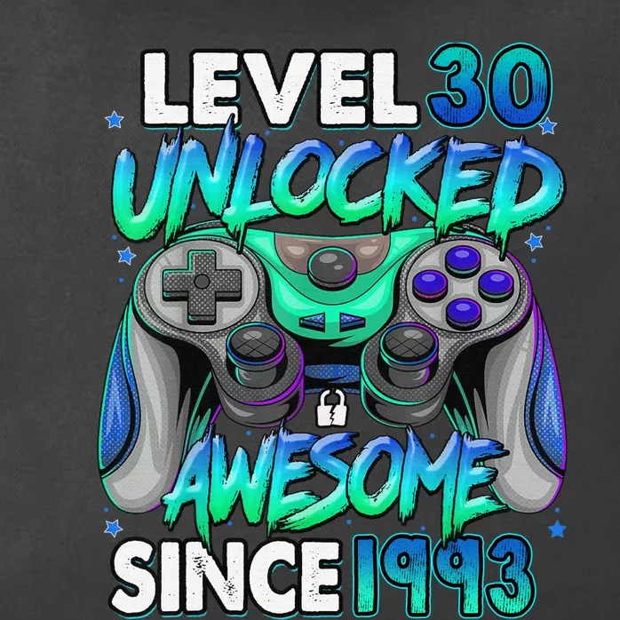 30th Gaming Birthday gift Level 30 Unlocked Awesome Video Game 1993 Birthday Zip Tote Bag