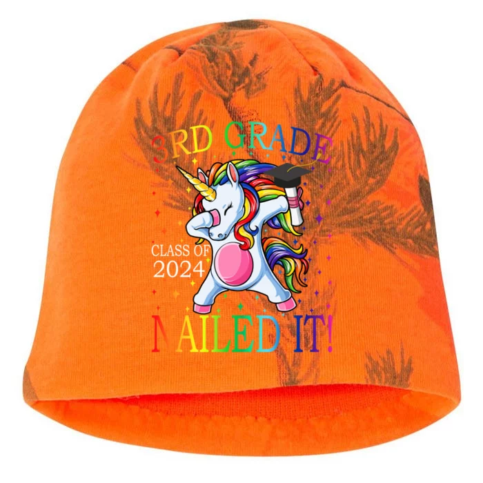 3Rd Grade Class Of 2024 Nailed It Unicorn Gift Kati - Camo Knit Beanie