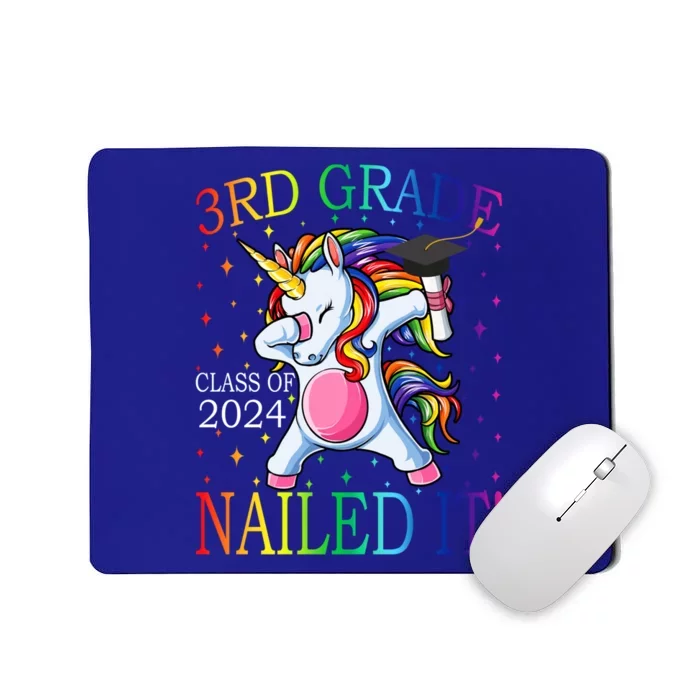 3Rd Grade Class Of 2024 Nailed It Unicorn Gift Mousepad