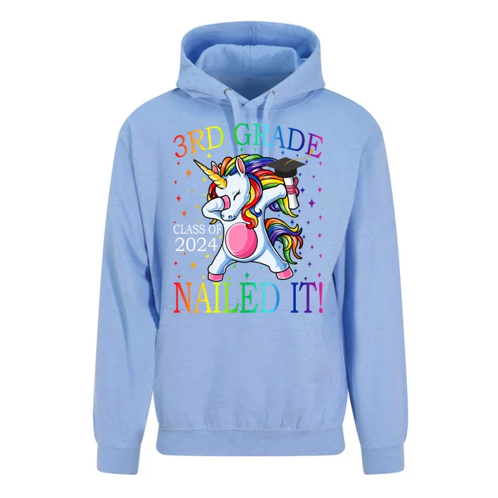 3Rd Grade Class Of 2024 Nailed It Unicorn Gift Unisex Surf Hoodie