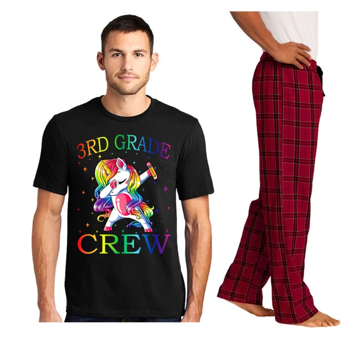 3Rd Grade Crew Unicorn Dabbing Gift Pajama Set