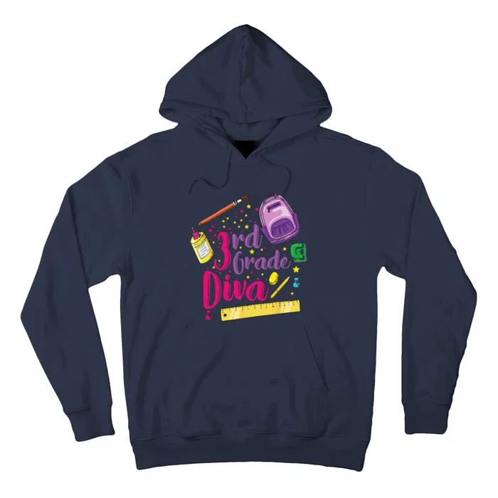 3rd Grade Diva First Day Of School Clothes Gift Tall Hoodie