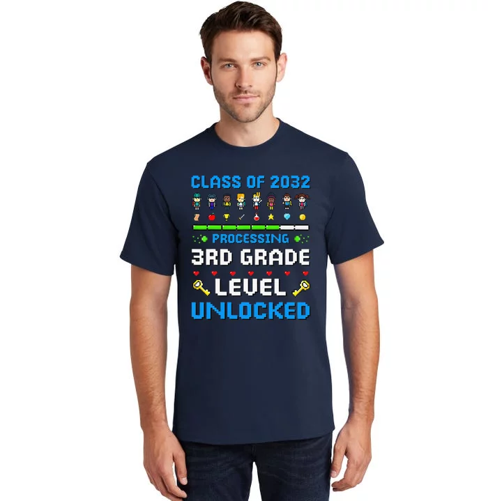 3rd Grade First Day Of School Class Of 2032 Video Games Tall T-Shirt