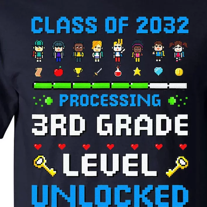 3rd Grade First Day Of School Class Of 2032 Video Games Tall T-Shirt