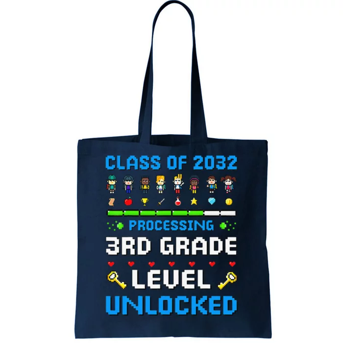 3rd Grade First Day Of School Class Of 2032 Video Games Tote Bag