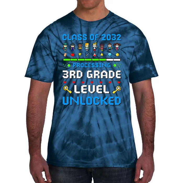 3rd Grade First Day Of School Class Of 2032 Video Games Tie-Dye T-Shirt