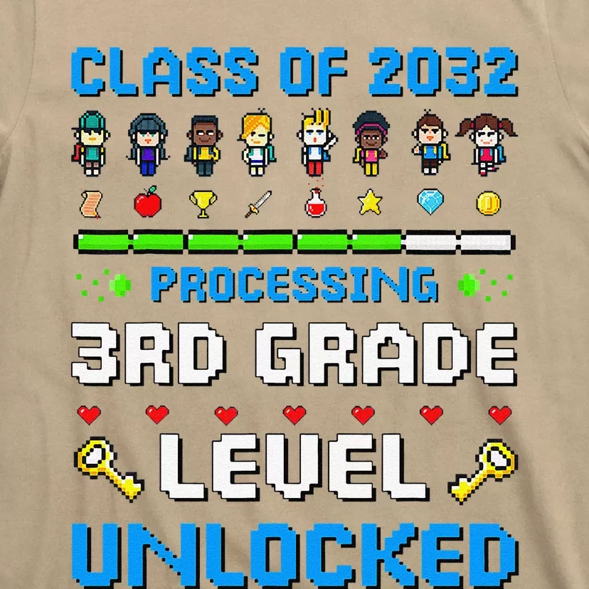 3rd Grade First Day Of School Class Of 2032 Video Games T-Shirt