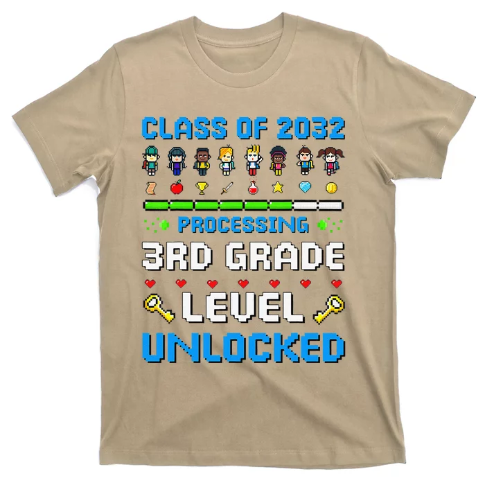 3rd Grade First Day Of School Class Of 2032 Video Games T-Shirt