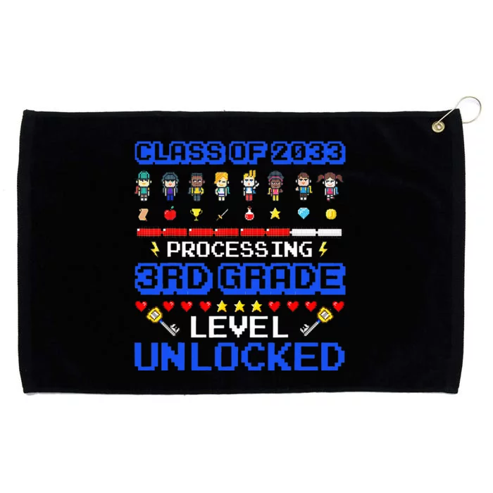 3rd Grade First Day Of School Class Of 2033 Video Games Grommeted Golf Towel