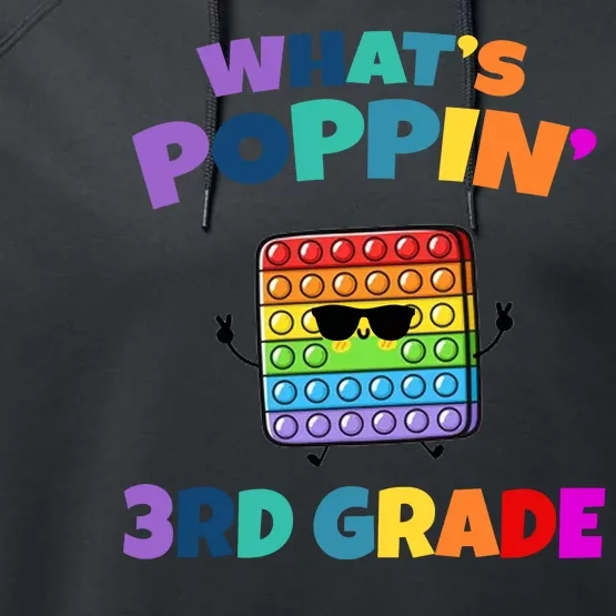 3rd Grade First Day Of School Pop It Performance Fleece Hoodie