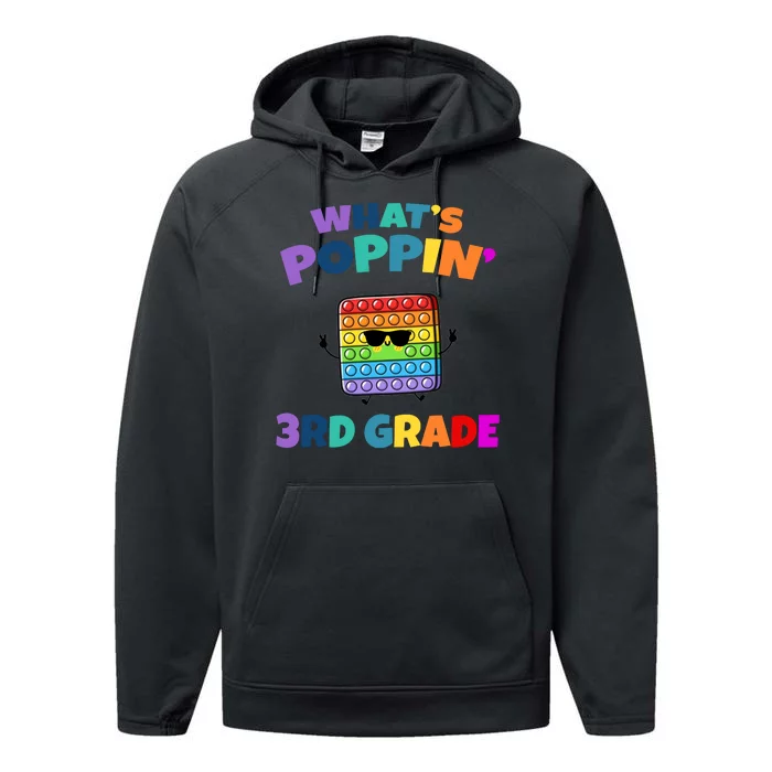 3rd Grade First Day Of School Pop It Performance Fleece Hoodie