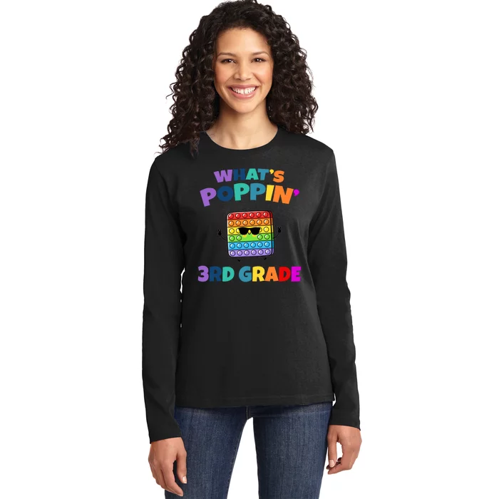 3rd Grade First Day Of School Pop It Ladies Long Sleeve Shirt