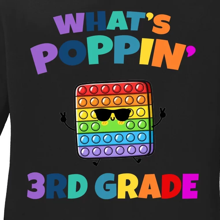 3rd Grade First Day Of School Pop It Ladies Long Sleeve Shirt