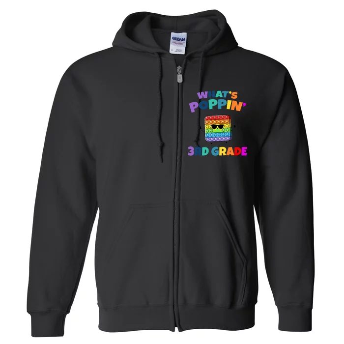 3rd Grade First Day Of School Pop It Full Zip Hoodie