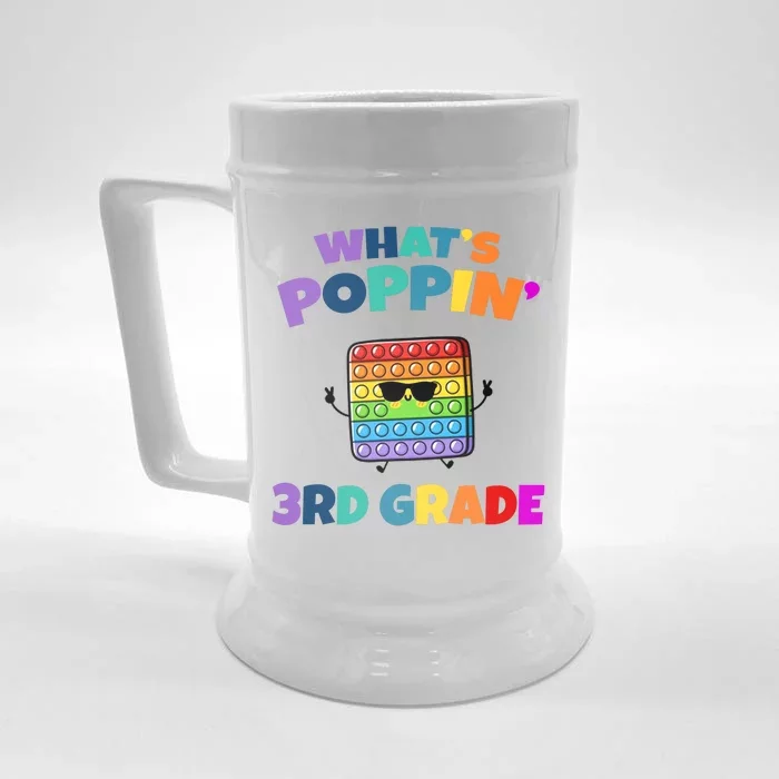 3rd Grade First Day Of School Pop It Front & Back Beer Stein