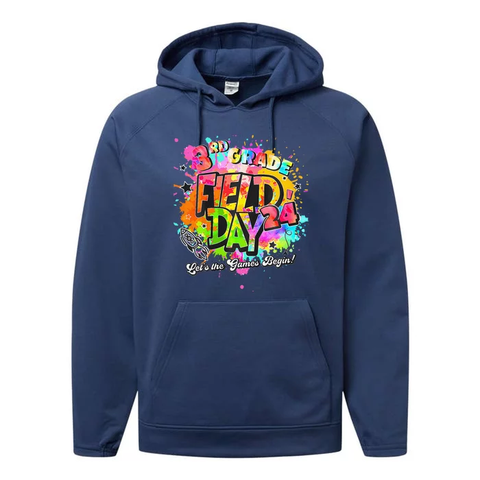 3rd Grade Field Day 2024 Let The Games Begin Teachers Performance Fleece Hoodie