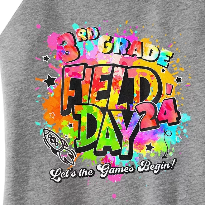 3rd Grade Field Day 2024 Let The Games Begin Teachers Women’s Perfect Tri Rocker Tank