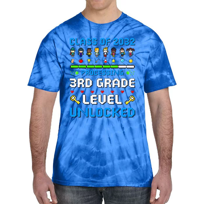 3rd Grade First Day Of School Class Of 2032 Video Games Tie-Dye T-Shirt