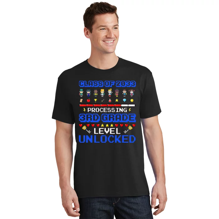 3rd Grade First Day Of School Class Of 2033 Video Games T-Shirt