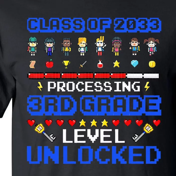 3rd Grade First Day Of School Class Of 2033 Video Games Tall T-Shirt