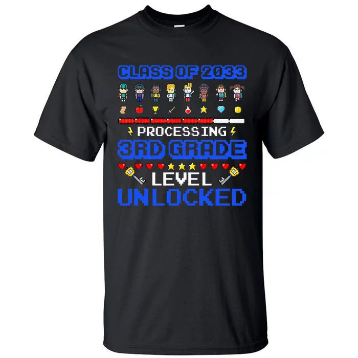 3rd Grade First Day Of School Class Of 2033 Video Games Tall T-Shirt