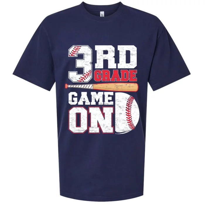 3rd Grade Game On Back To School Baseball Boy Third Grade Sueded Cloud Jersey T-Shirt