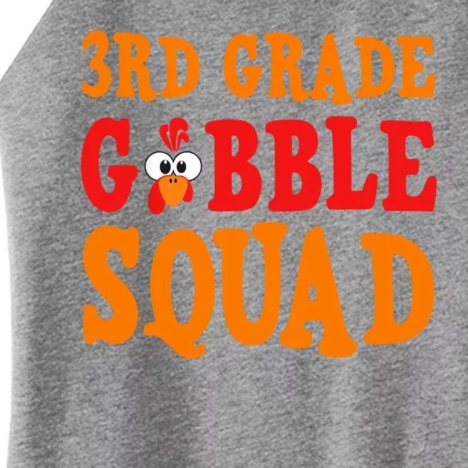 3rd Grade Gobble Squad Funny Thanksgiving Women’s Perfect Tri Rocker Tank