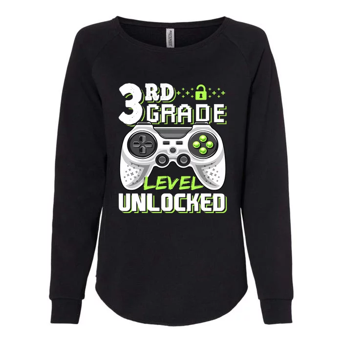 3rd Grade Level Unlocked For Back To School Womens California Wash Sweatshirt