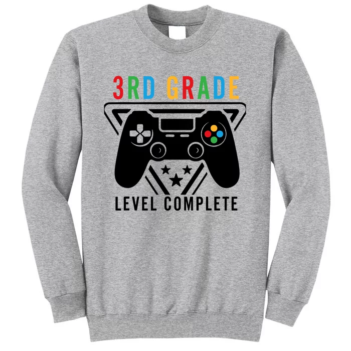 3rd Grade Level Complete Gamer Boy Graduation Gifts Tall Sweatshirt