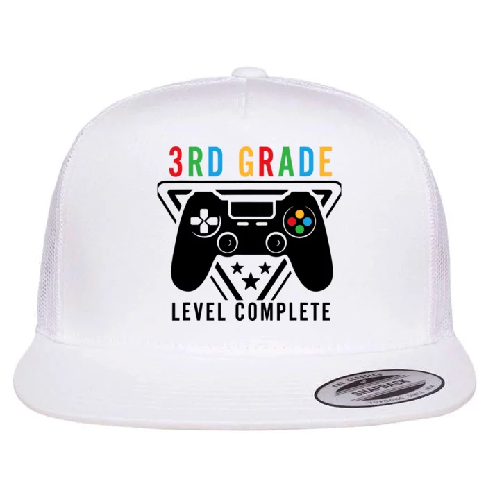 3rd Grade Level Complete Gamer Boy Graduation Gifts Flat Bill Trucker Hat