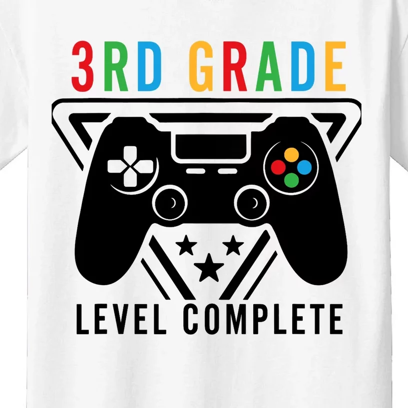 3rd Grade Level Complete Gamer Boy Graduation Gifts Kids T-Shirt