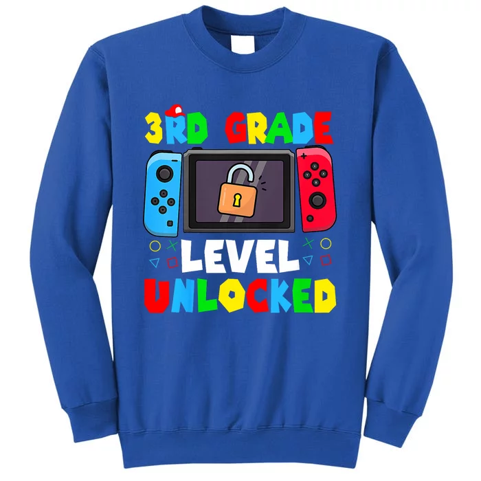 3rd Grade Level Unlocked Back To School First Day Gamer Boy Tall Sweatshirt