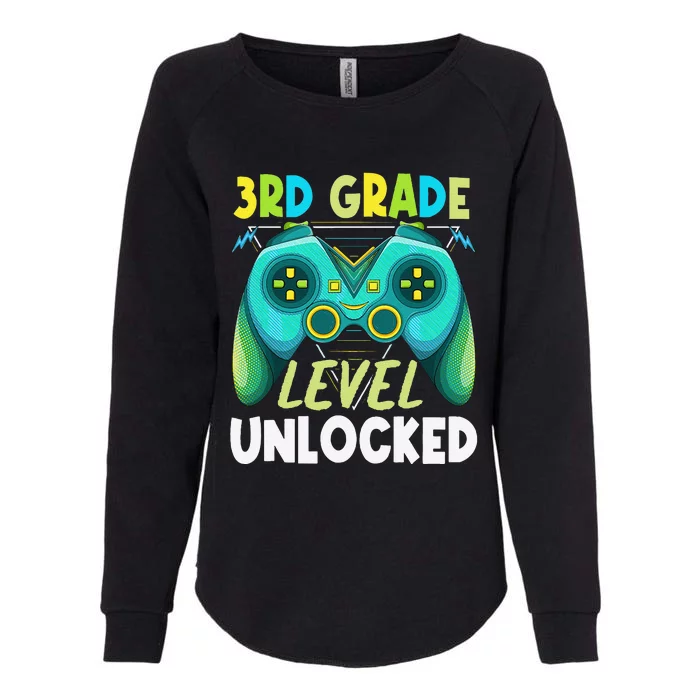 3rd Grade Level Unlocked First Day Back To School Womens California Wash Sweatshirt