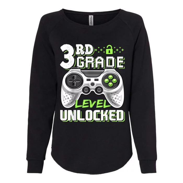 3rd Grade Level Unlocked Video Game Back To School Boy Womens California Wash Sweatshirt