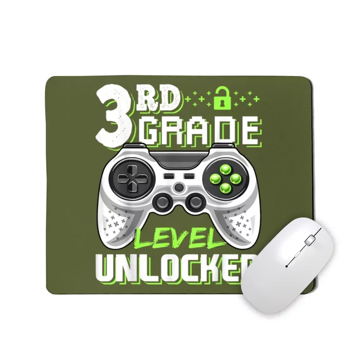 3rd Grade Level Unlocked Video Game Back To School Boy Mousepad