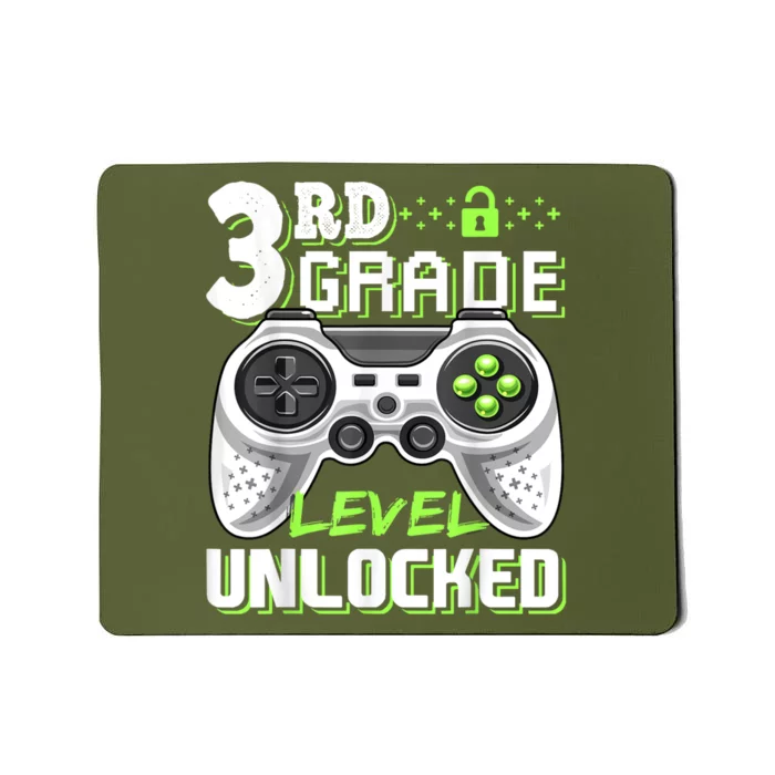 3rd Grade Level Unlocked Video Game Back To School Boy Mousepad