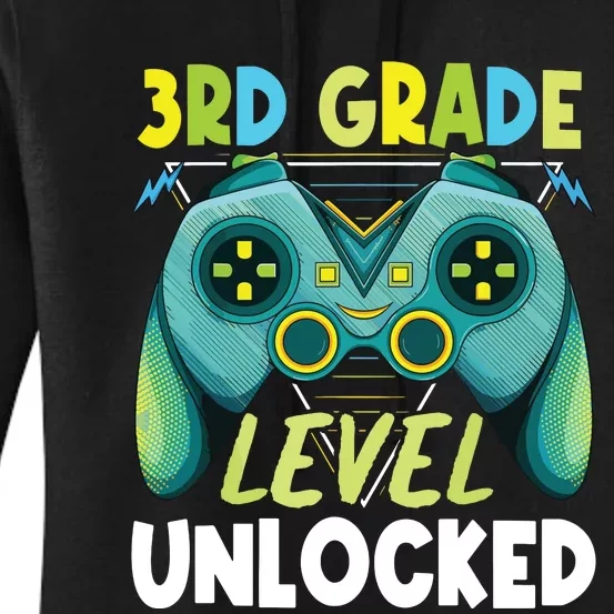 3rd Grade Level Unlocked First Day Back To School Boy Women's Pullover Hoodie