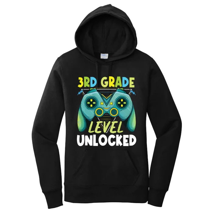 3rd Grade Level Unlocked First Day Back To School Boy Women's Pullover Hoodie