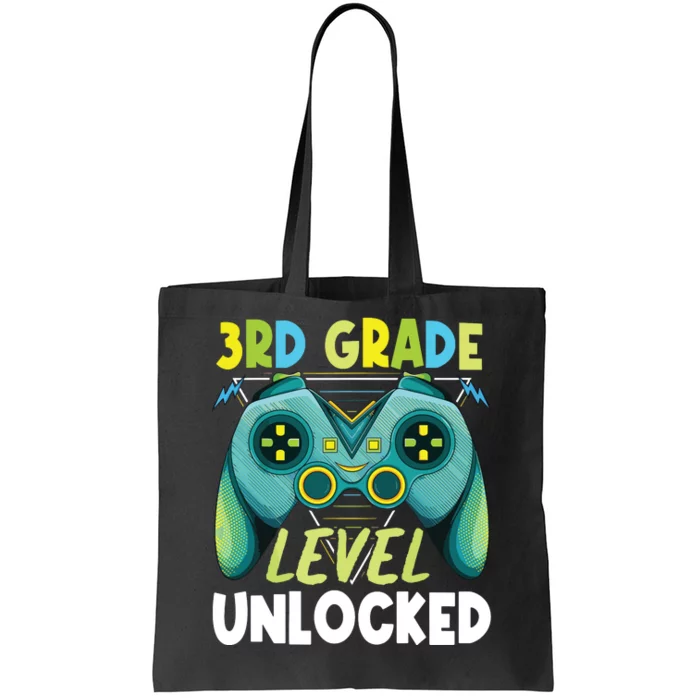 3rd Grade Level Unlocked First Day Back To School Boy Tote Bag