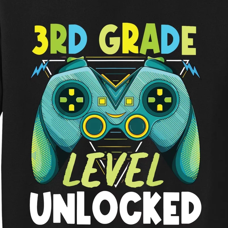 3rd Grade Level Unlocked First Day Back To School Boy Tall Sweatshirt