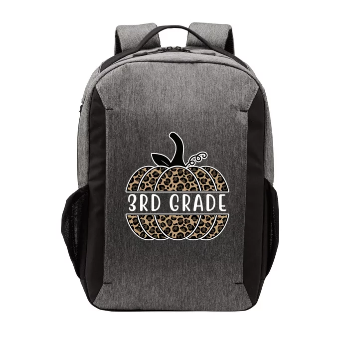 3rd Grade Leopard Pumpkin Vector Backpack