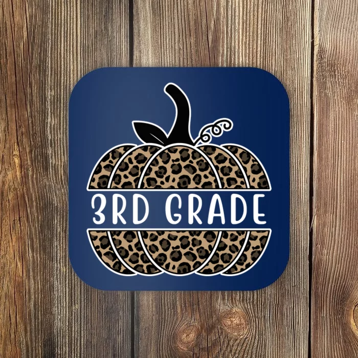 3rd Grade Leopard Pumpkin Coaster